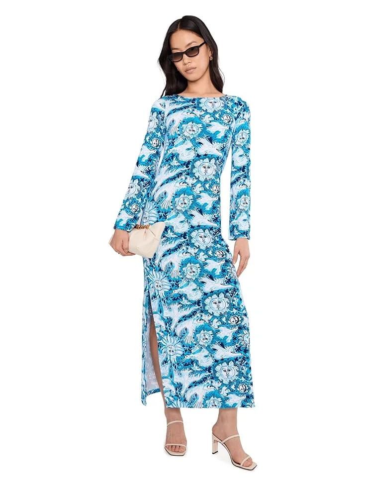 Женское платье Lilly Pulitzer Breena UPF 50+ Maxi — изображение 2 из 5, синий