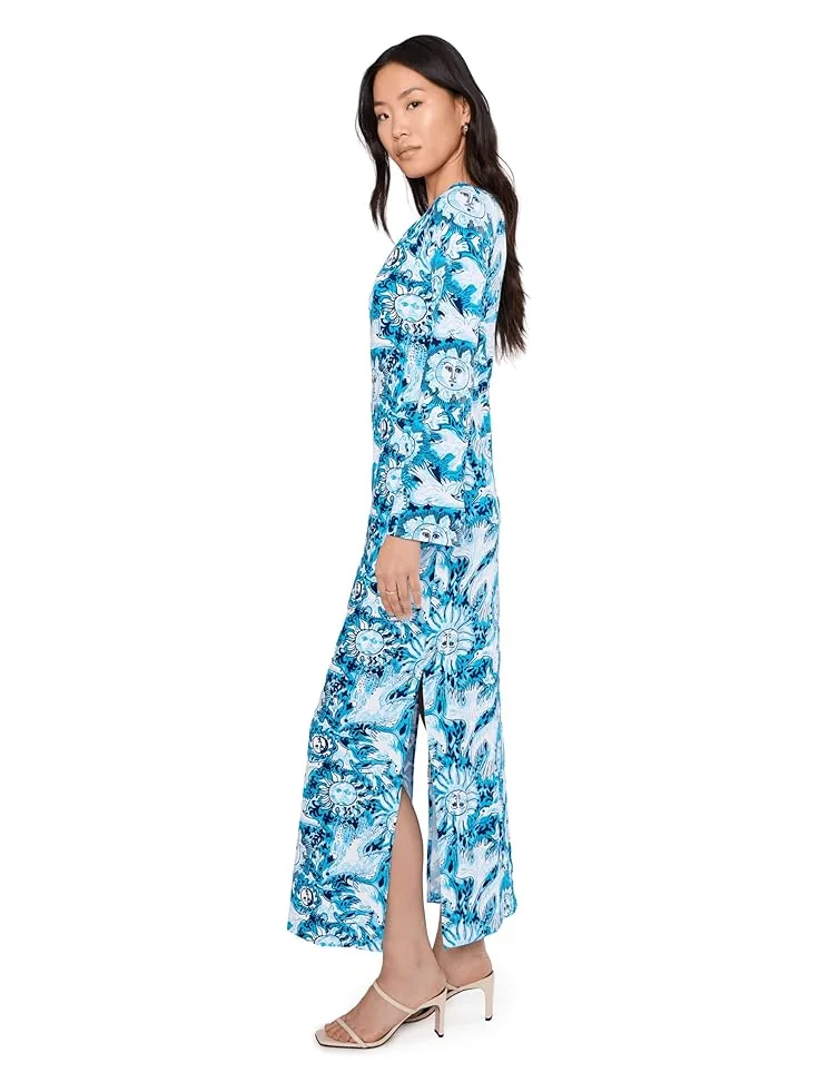 Женское платье Lilly Pulitzer Breena UPF 50+ Maxi — изображение 3 из 5, синий