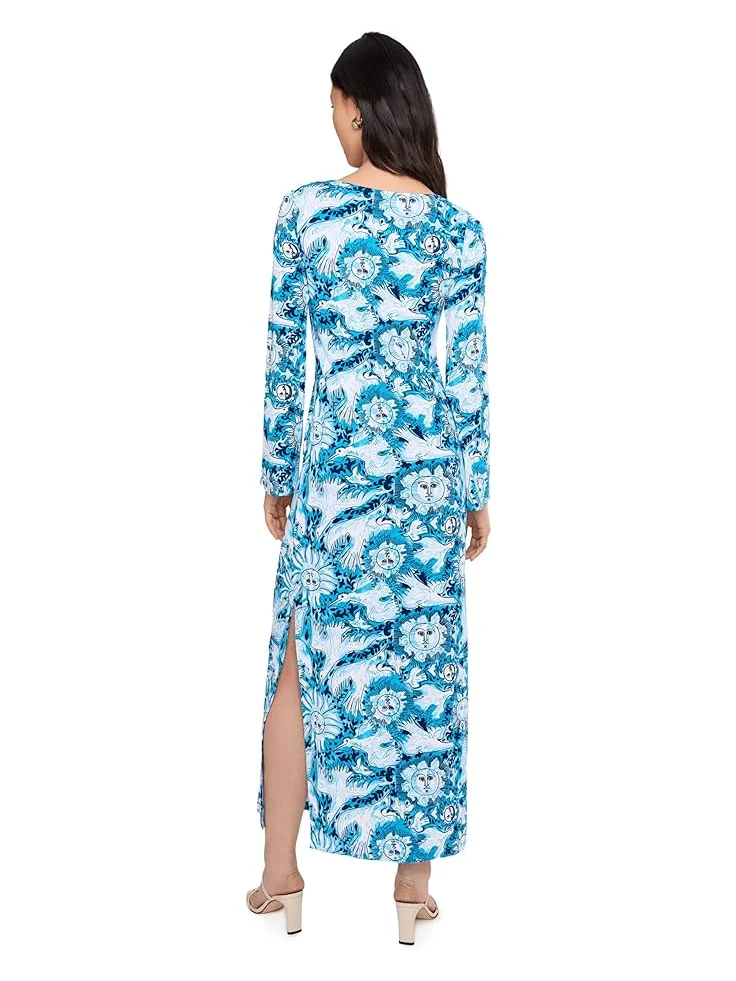 Женское платье Lilly Pulitzer Breena UPF 50+ Maxi — изображение 4 из 5, синий
