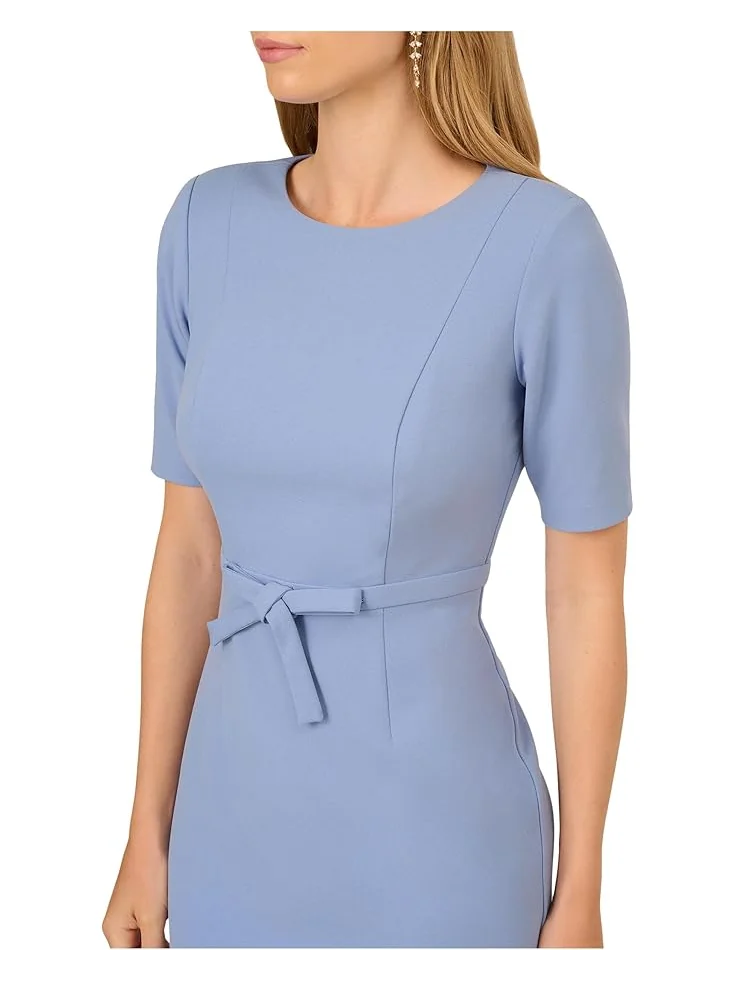 Женское платье Adrianna Papell Mini Bow Front Sheath — изображение 3 из 3, синий