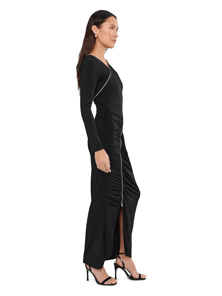 Женское платье AllSaints Elsie Zipper — изображение 3 из 5, черный