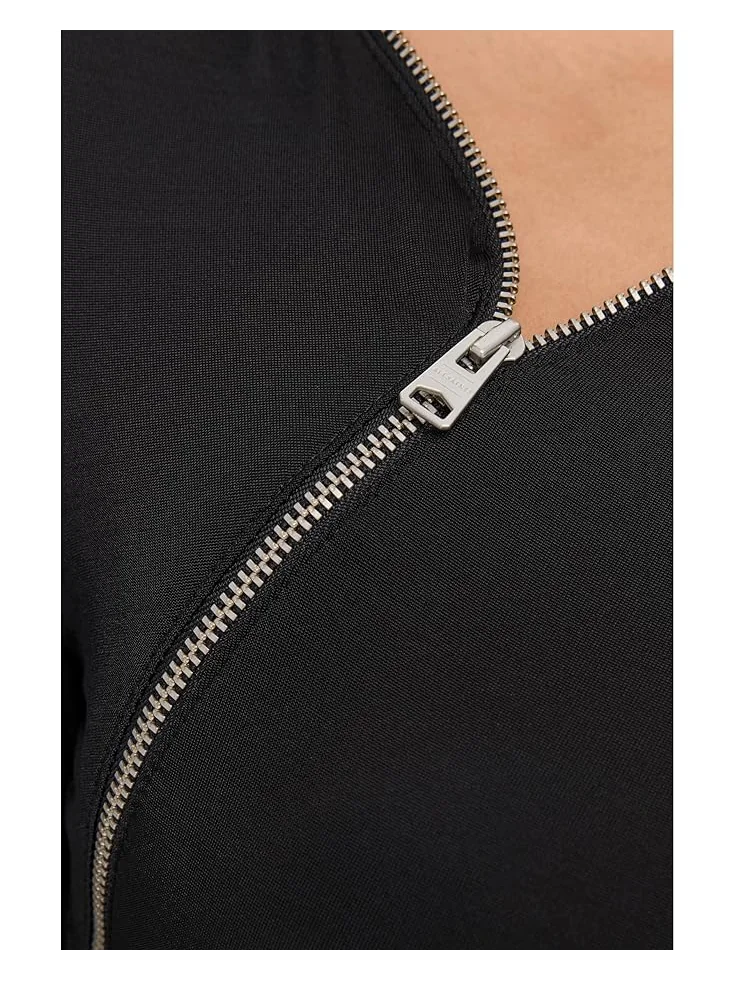 Женское платье AllSaints Elsie Zipper — изображение 5 из 5, черный