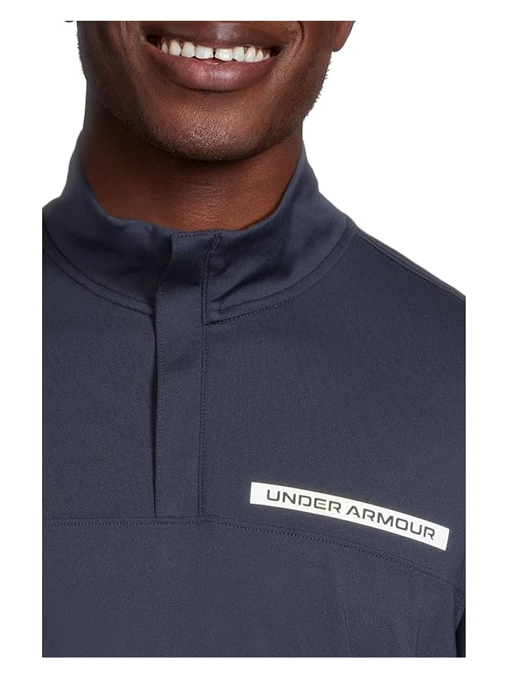 Мужская толстовка Under Armour Golf Tee 2 Green 1/4 Zip — изображение 4 из 5, темно-синий/белый