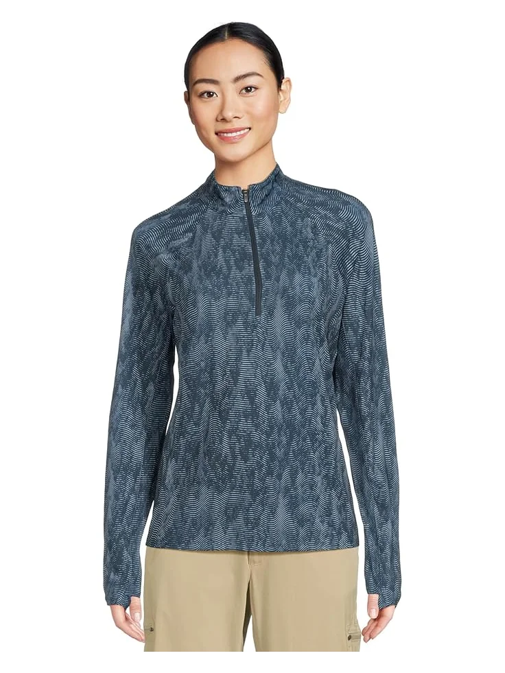 Женская толстовка L.L.Bean Access Trail Quarter Zip Print