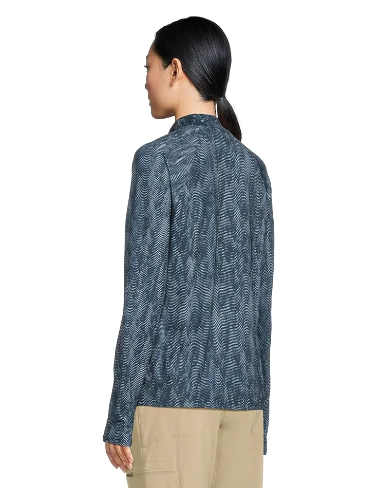 Женская толстовка L.L.Bean Access Trail Quarter Zip Print — изображение 3 из 5, темно-синий