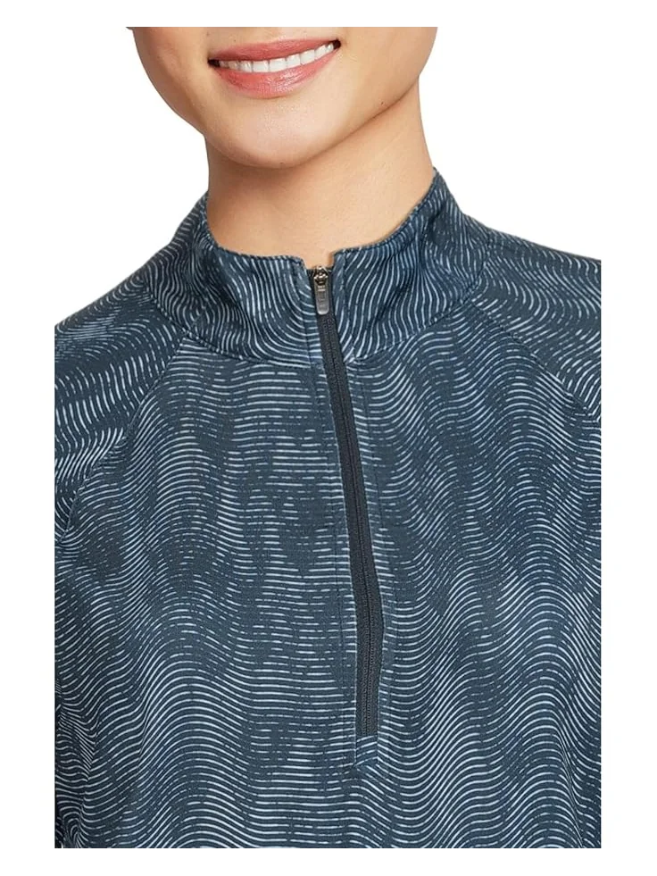 Женская толстовка L.L.Bean Access Trail Quarter Zip Print — изображение 4 из 5, темно-синий
