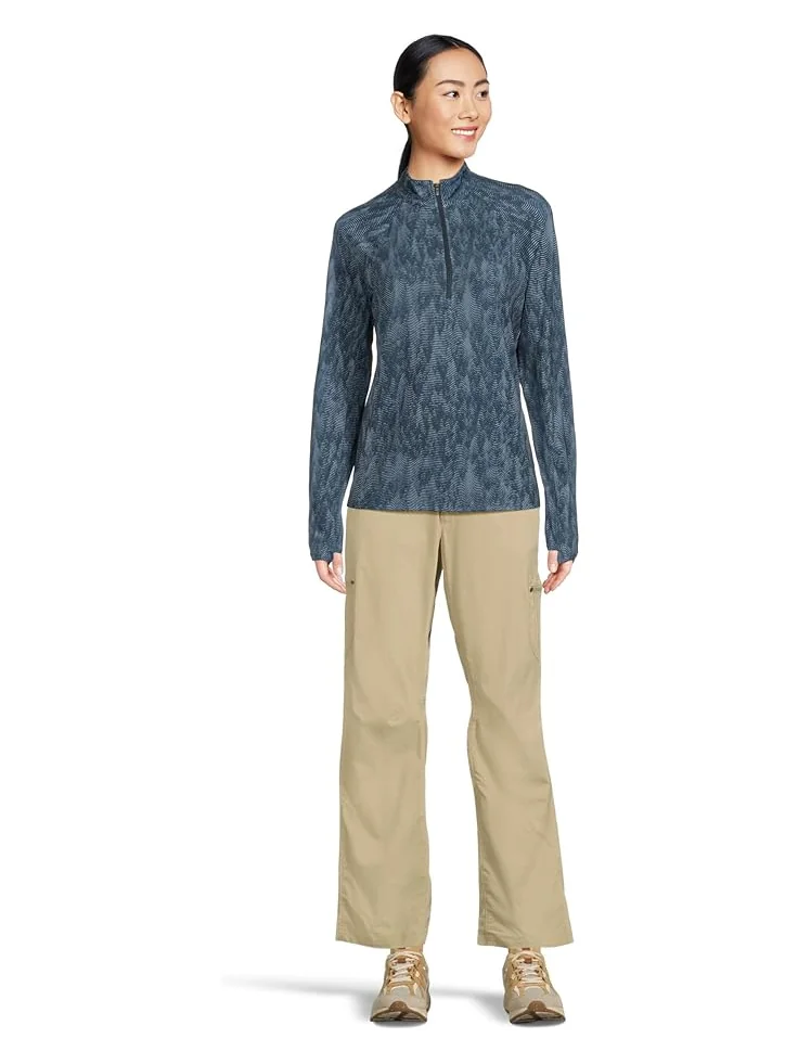 Женская толстовка L.L.Bean Access Trail Quarter Zip Print — изображение 5 из 5, темно-синий