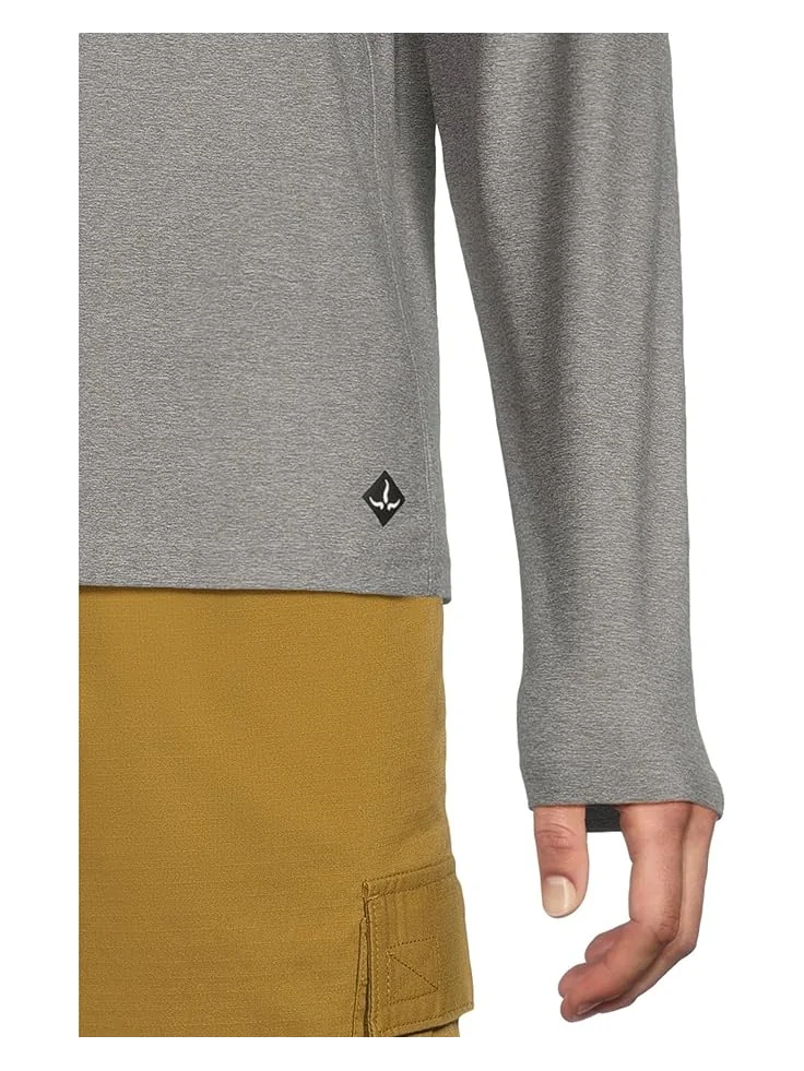 Мужская толстовка Prana Altitude Tracker Lt 1/4 Zip — изображение 4 из 5, серый