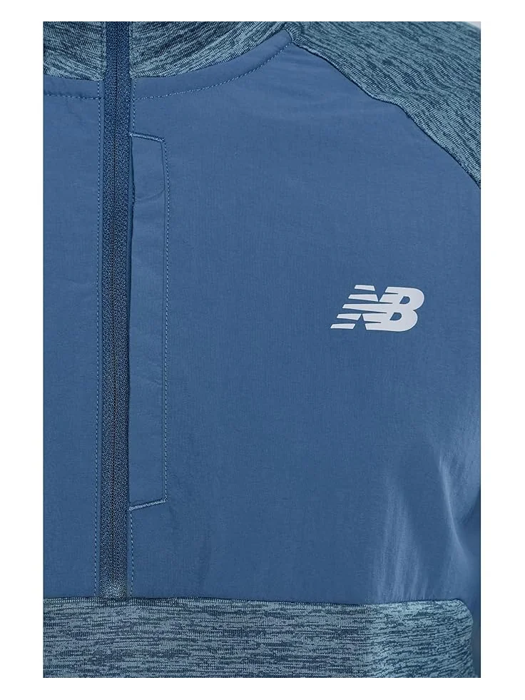 Мужская толстовка New Balance Athletics Heat Grid 1/2 Zip — изображение 5 из 5, темный синий
