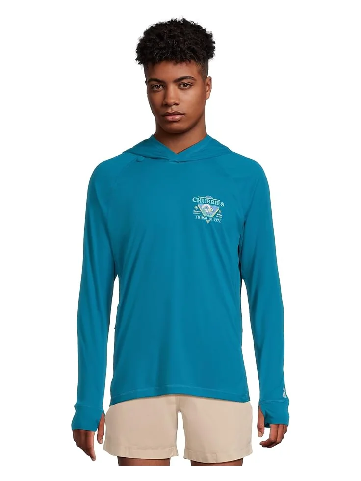 Мужская толстовка с капюшоном Chubbies The Boardwalk Emporer (Sun Hoodie) — изображение 1 из 5, синий