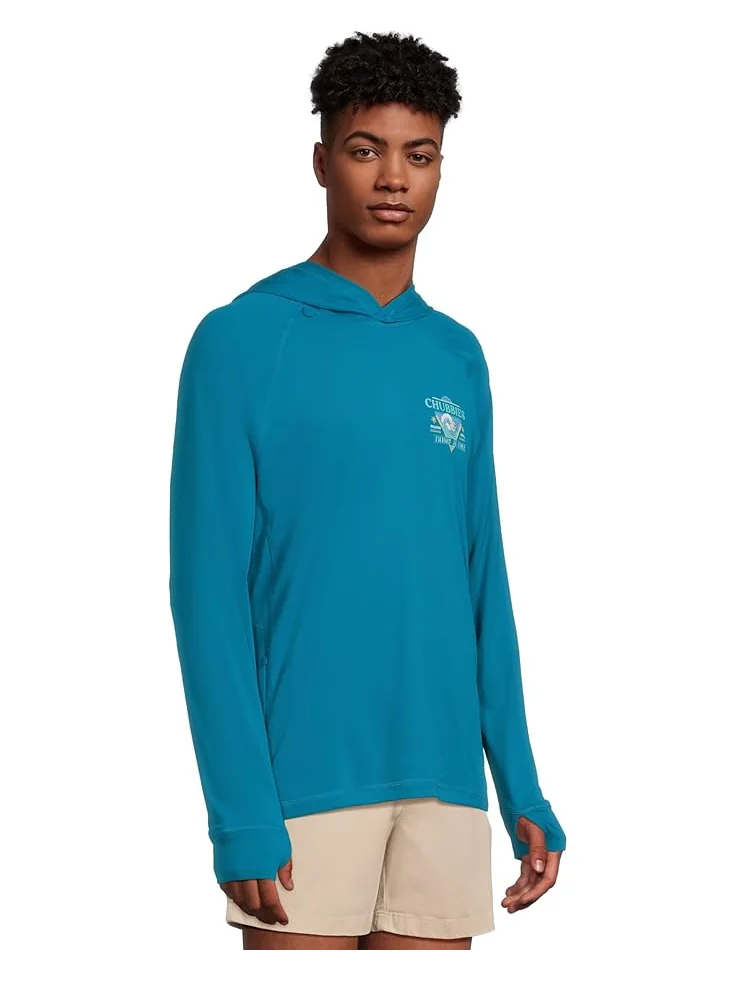Мужская толстовка с капюшоном Chubbies The Boardwalk Emporer (Sun Hoodie) — изображение 2 из 5, синий