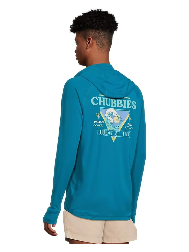 Мужская толстовка с капюшоном Chubbies The Boardwalk Emporer (Sun Hoodie) — изображение 3 из 5, синий