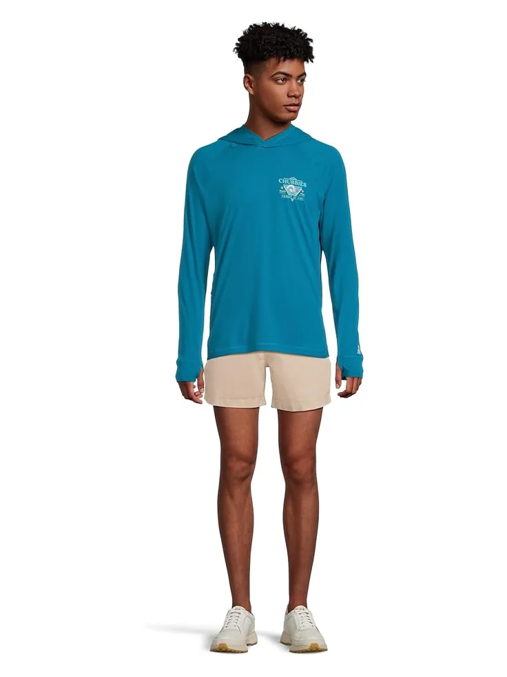 Мужская толстовка с капюшоном Chubbies The Boardwalk Emporer (Sun Hoodie) — изображение 5 из 5, синий