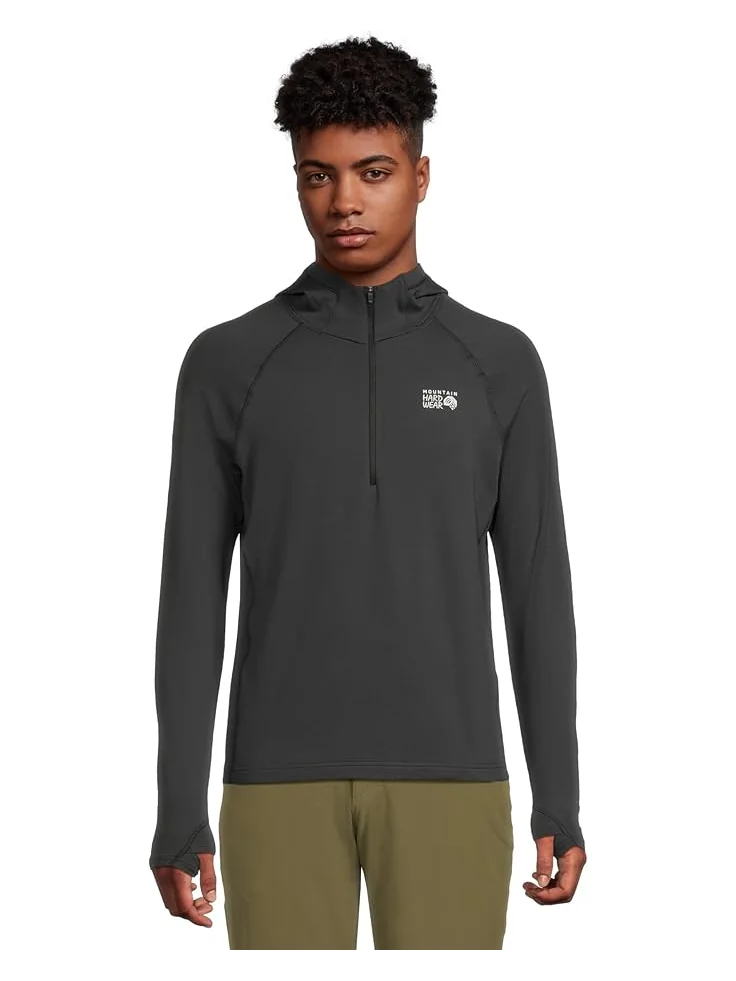 Мужской худи Mountain Hardwear Crater Lake Heavyweight Half Zip — черный