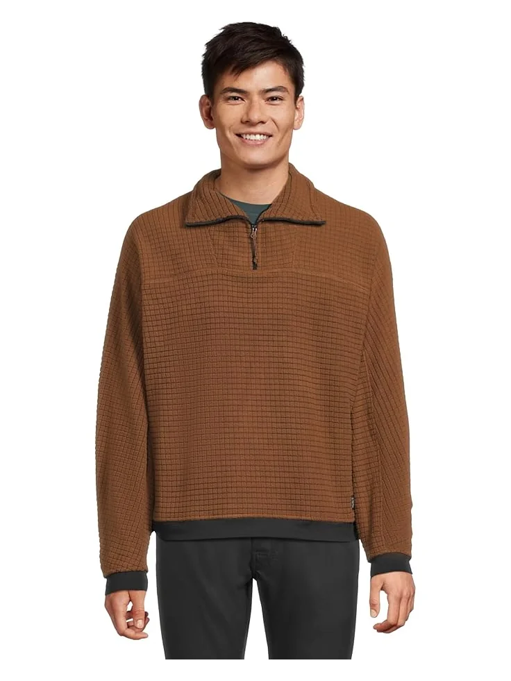 Мужская флисовая толстовка Mountain Hardwear Summit Grid Big Grid Half Zip — изображение 1 из 5, коричневый