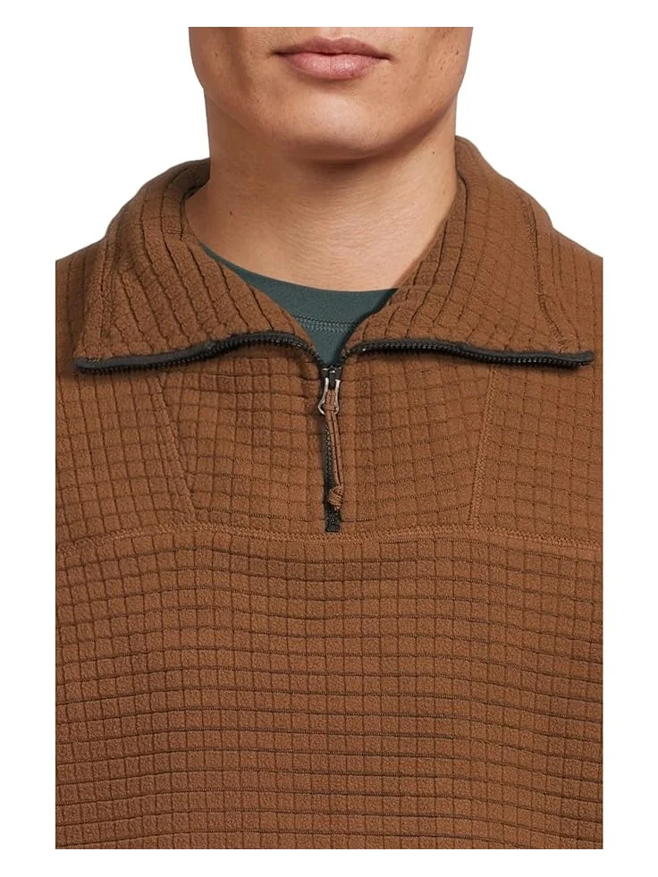 Мужская флисовая толстовка Mountain Hardwear Summit Grid Big Grid Half Zip — изображение 4 из 5, коричневый