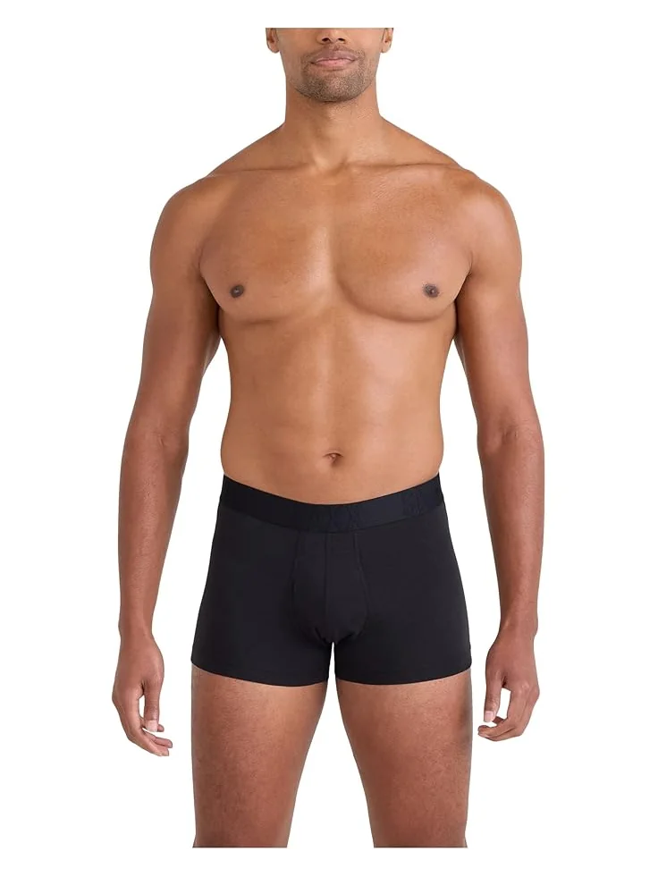 Мужские трусы Saxx Droptemp Cooling Cotton Trunk Fly 2-Pack SAXX UNDERWEAR — изображение 2 из 3, темный/черный