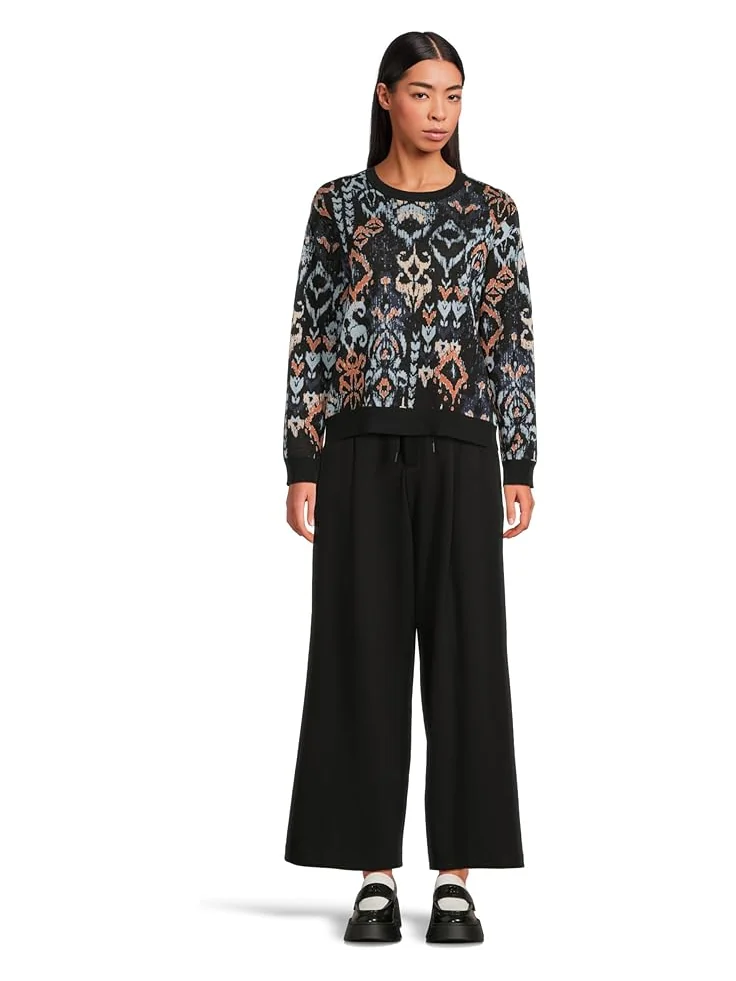 Женские брюки Liverpool Los Angeles High-Rise Wide Leg Pleated — изображение 5 из 5, черный
