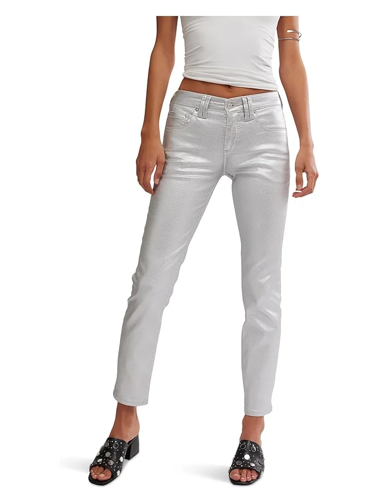 Женские брюки Free People Oracle Metallic — изображение 1 из 5, божественный