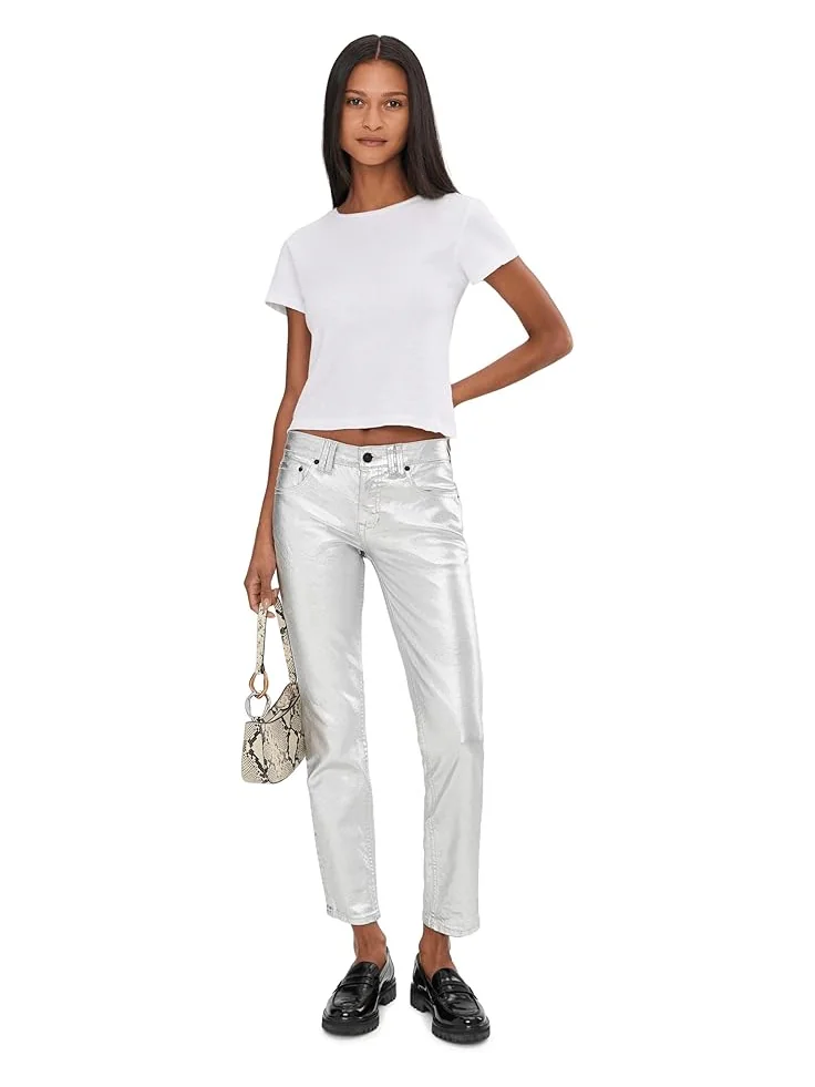 Женские брюки Free People Oracle Metallic — изображение 2 из 5, божественный