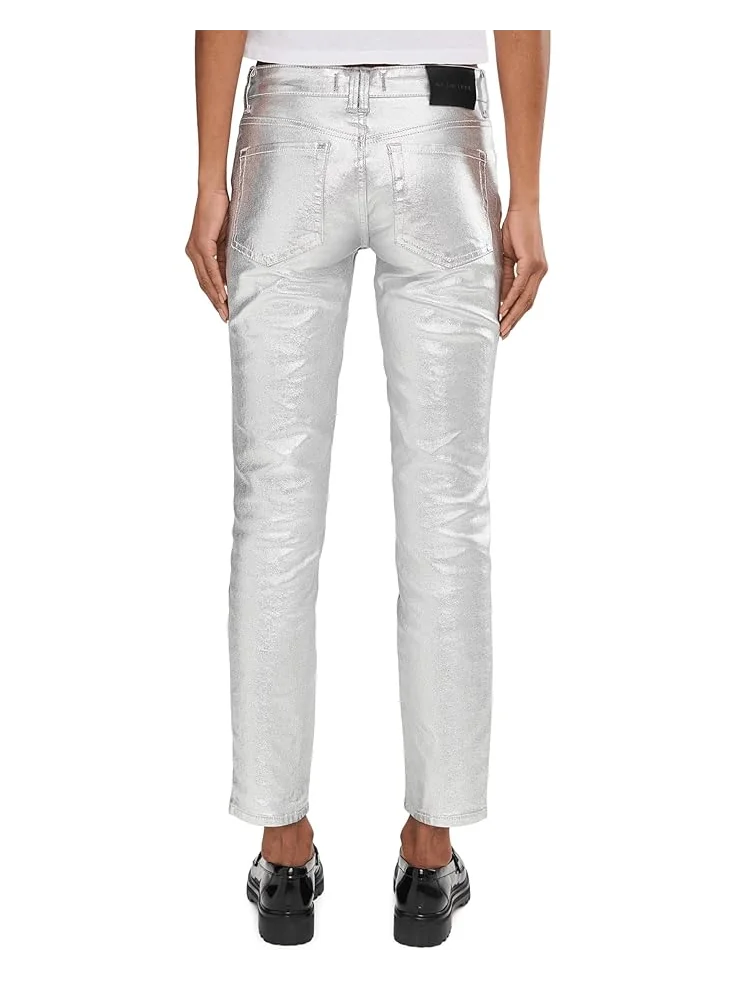 Женские брюки Free People Oracle Metallic — изображение 4 из 5, божественный