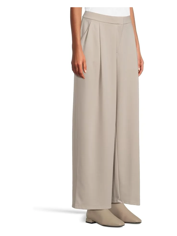 Женские брюки Eileen Fisher Lightweight Ponte Pleat Front — изображение 2 из 5, мел