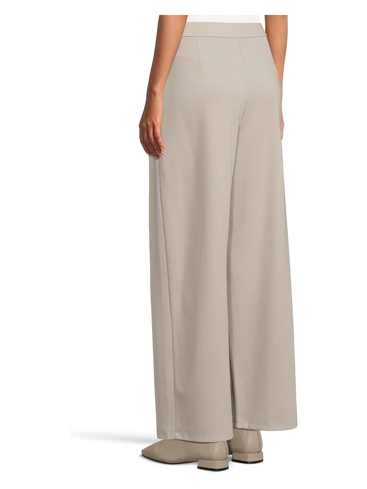 Женские брюки Eileen Fisher Lightweight Ponte Pleat Front — изображение 3 из 5, мел