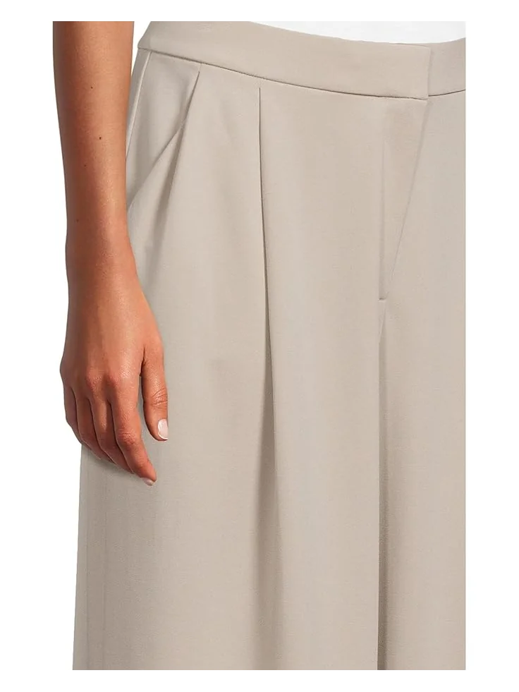 Женские брюки Eileen Fisher Lightweight Ponte Pleat Front — изображение 4 из 5, мел