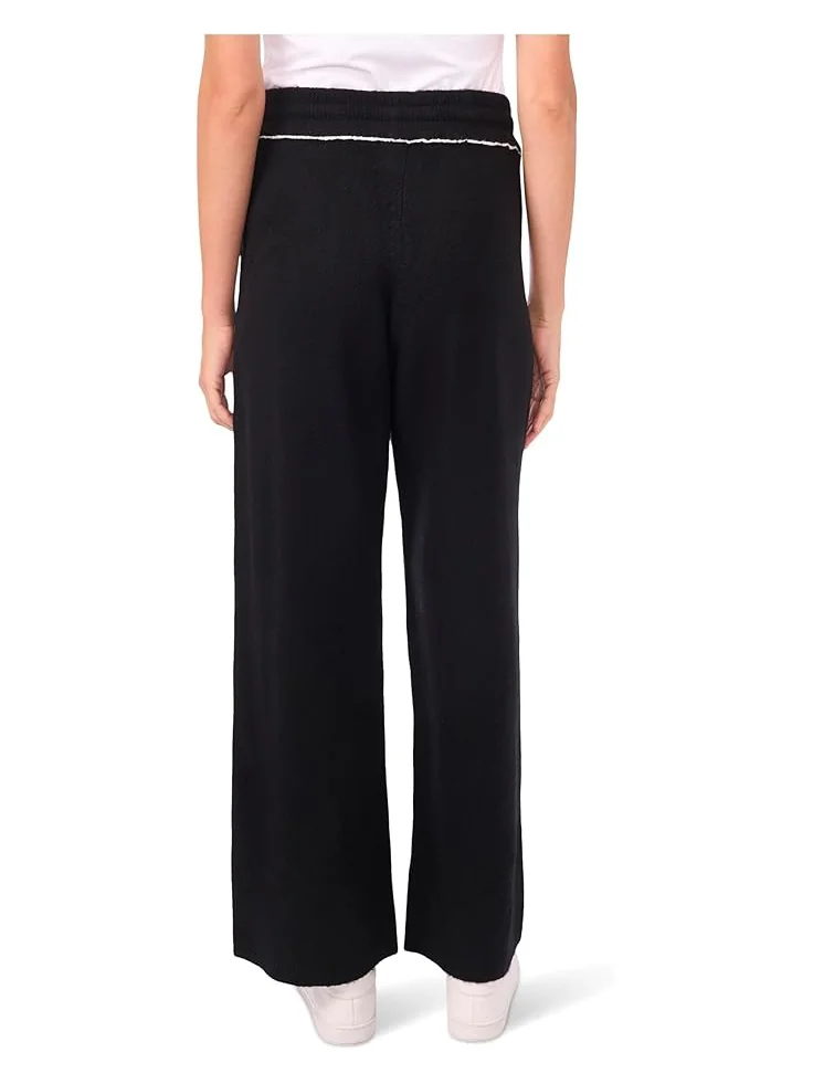Женские брюки Vince Camuto Sweatpant W/ Drawstring & Top Stitch Along Waist — изображение 2 из 3, насыщенный черный