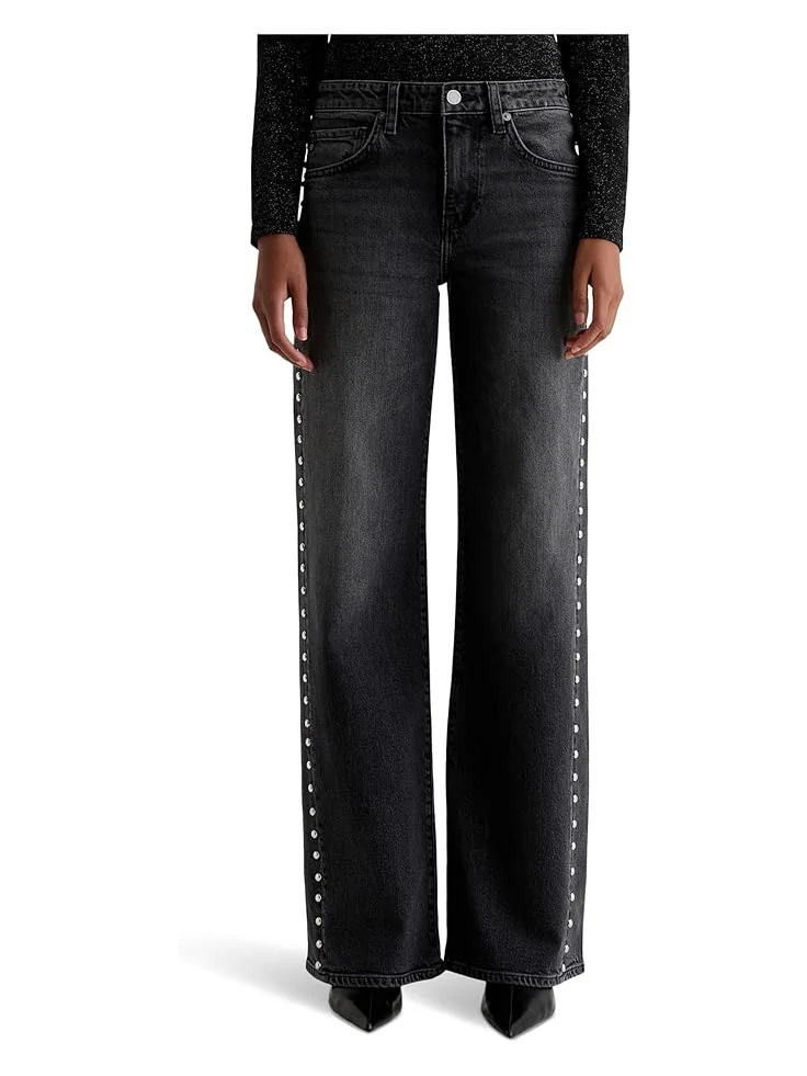 Женские джинсы AG Jeans Adria Low Rise Baggy Wide Leg, Immensity — изображение 1 из 5, безмерность