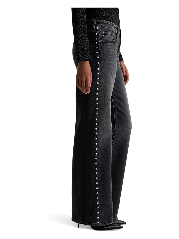 Женские джинсы AG Jeans Adria Low Rise Baggy Wide Leg, Immensity — изображение 3 из 5, безмерность