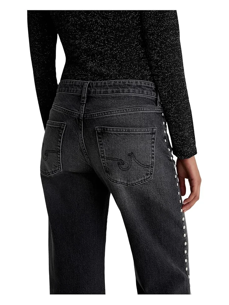 Женские джинсы AG Jeans Adria Low Rise Baggy Wide Leg, Immensity — изображение 4 из 5, безмерность