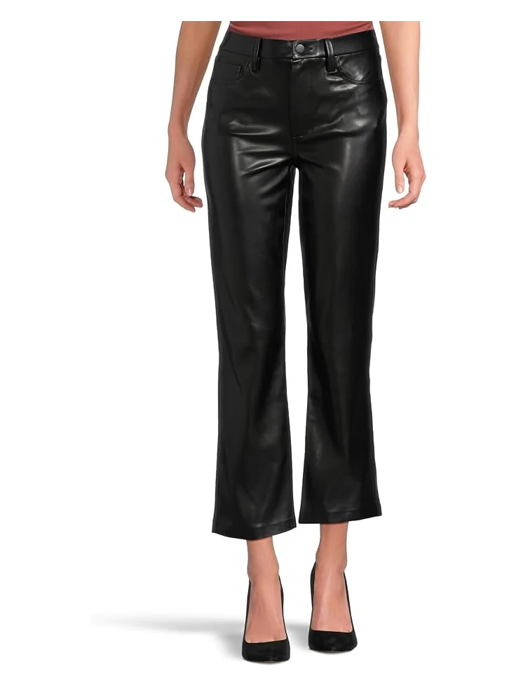 Женские джинсы Joe's Jeans The Lyra Slim Ankle Vegan Leather в черном цвете — изображение 1 из 5, черный