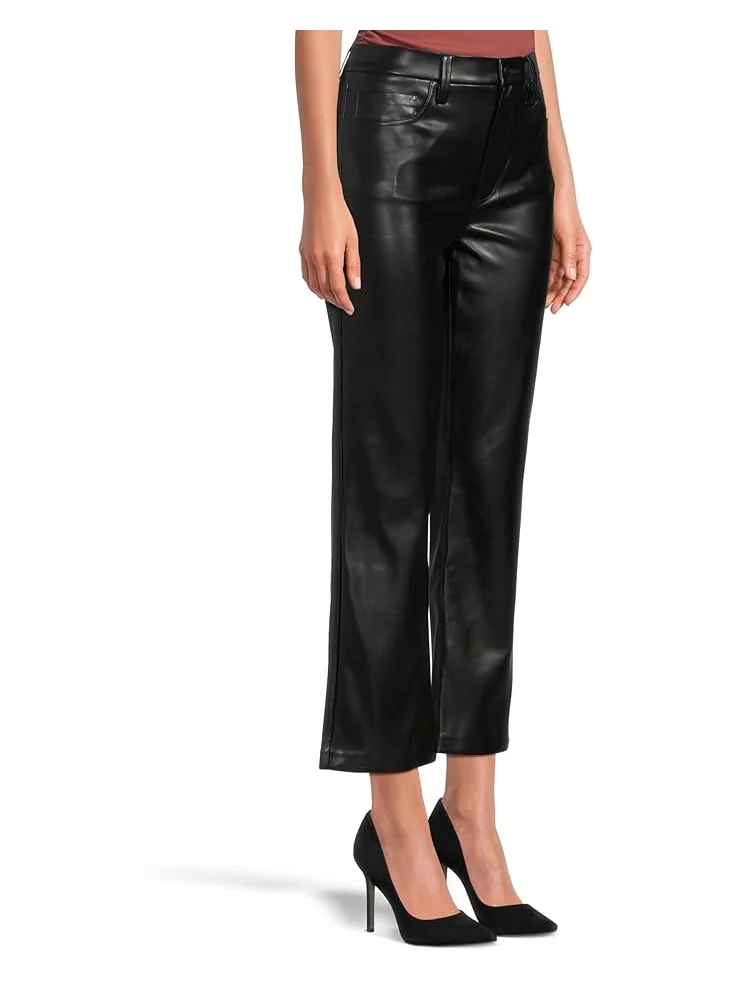 Женские джинсы Joe's Jeans The Lyra Slim Ankle Vegan Leather в черном цвете — изображение 2 из 5, черный