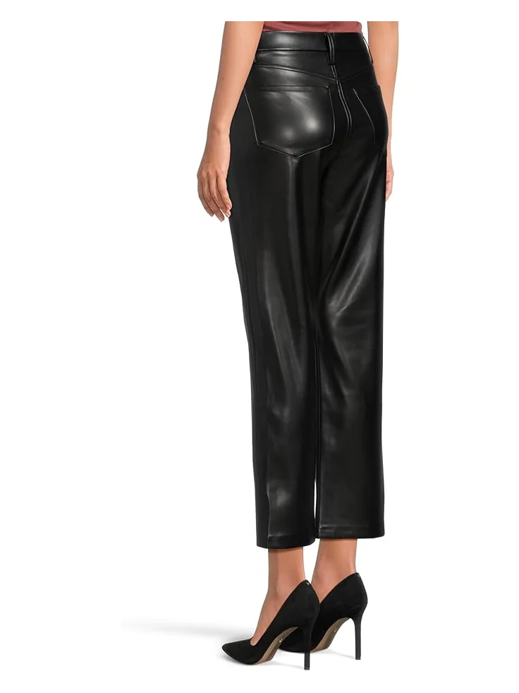 Женские джинсы Joe's Jeans The Lyra Slim Ankle Vegan Leather в черном цвете — изображение 3 из 5, черный