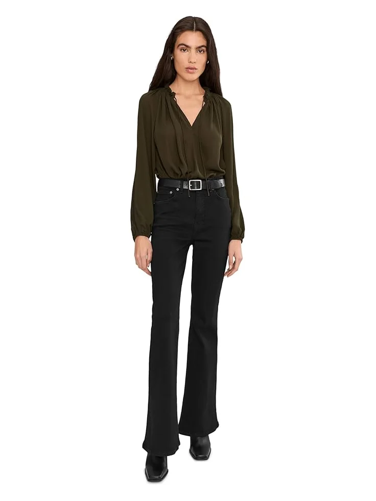 Женские джинсы Madewell Stretch Flare черные — изображение 2 из 5, черный