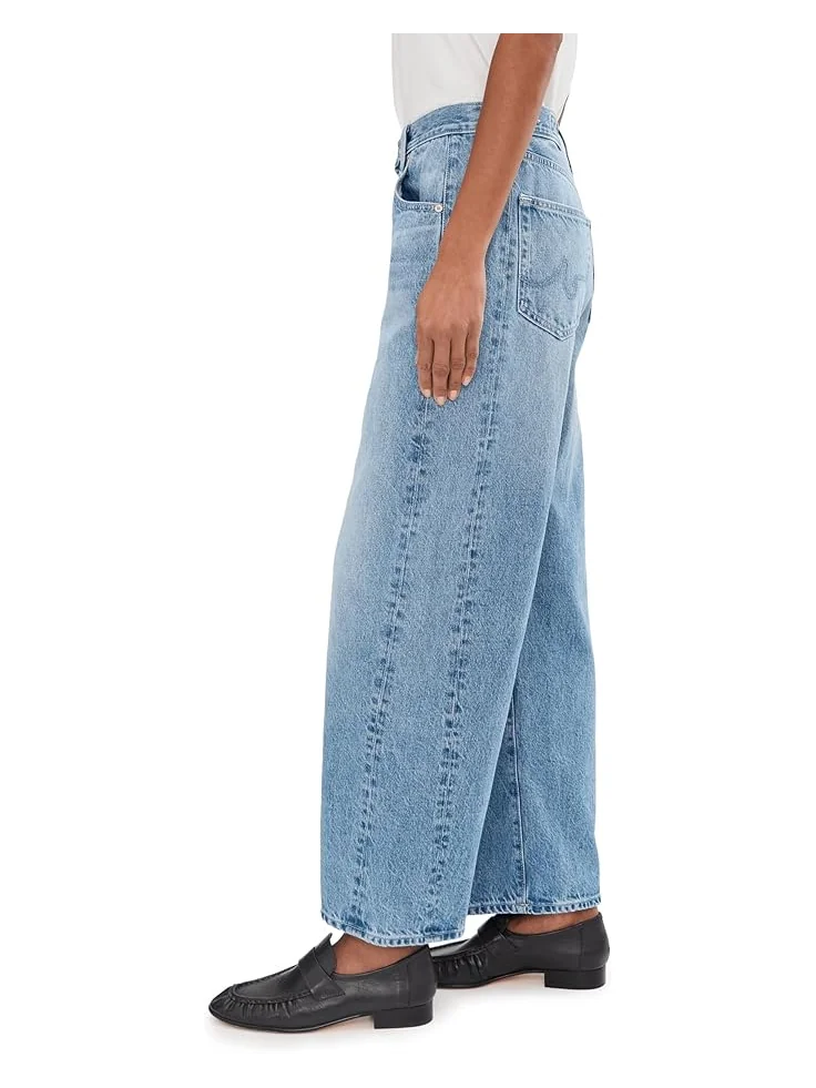 Женские джинсы AG Jeans Hattie High Rise Barrel — изображение 3 из 5, серый