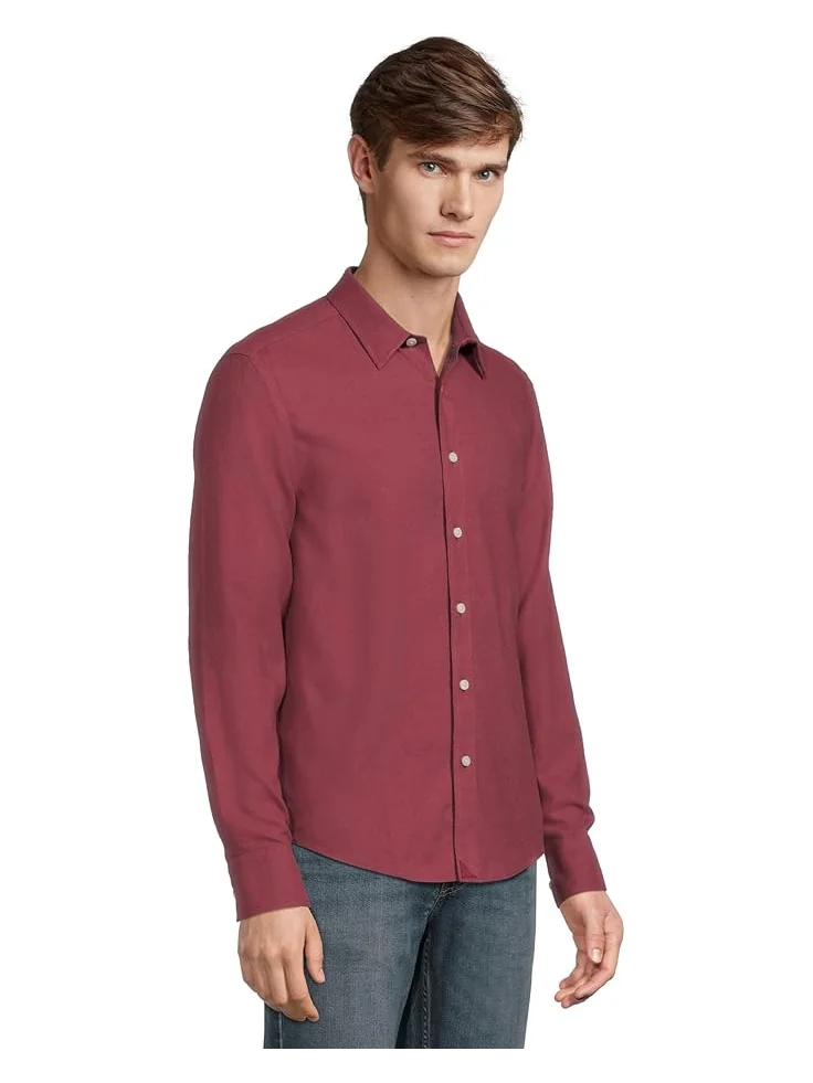 Мужская рубашка UNTUCKit Long Sleeve Wrinkle Free Veneto — изображение 2 из 5, коричневый