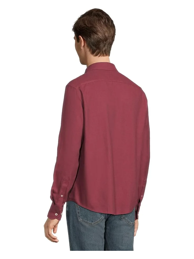 Мужская рубашка UNTUCKit Long Sleeve Wrinkle Free Veneto — изображение 3 из 5, коричневый