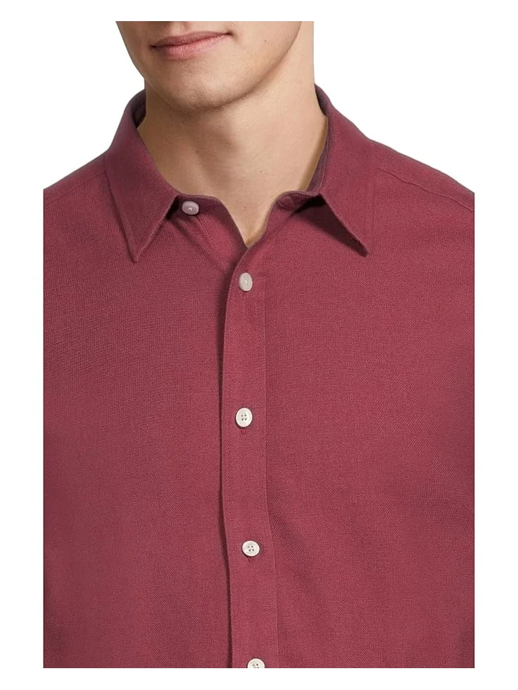 Мужская рубашка UNTUCKit Long Sleeve Wrinkle Free Veneto — изображение 4 из 5, коричневый