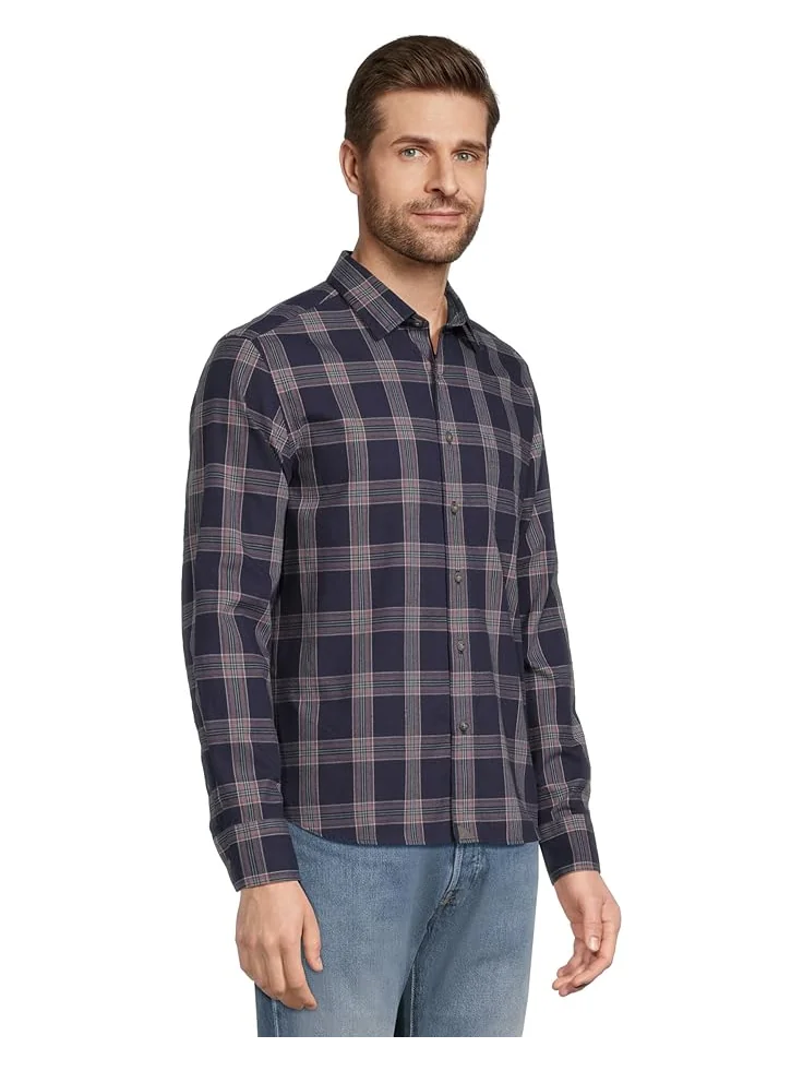 Мужская фланелевая рубашка UNTUCKit Long Sleeve Gahard — изображение 2 из 5, темно-синий