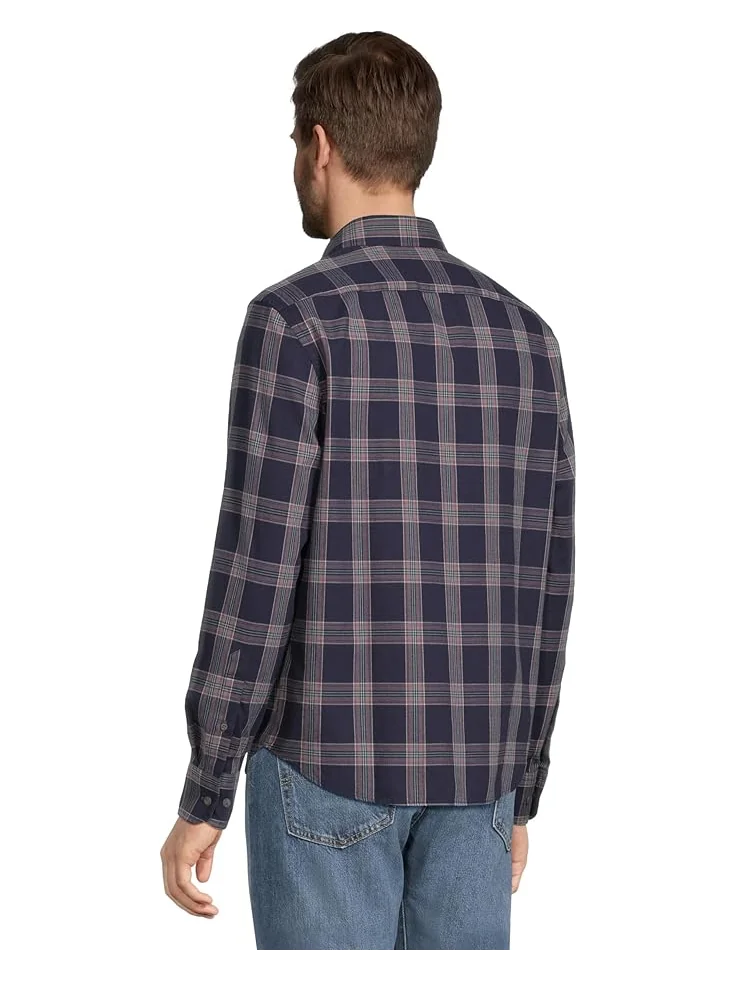 Мужская фланелевая рубашка UNTUCKit Long Sleeve Gahard — изображение 3 из 5, темно-синий