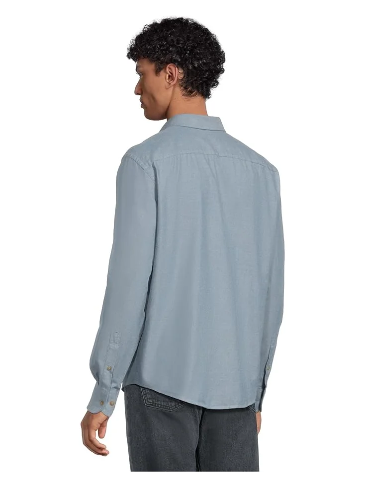Мужская фланелевая рубашка UNTUCKit Long Sleeve Hemsworth — изображение 3 из 5, синий