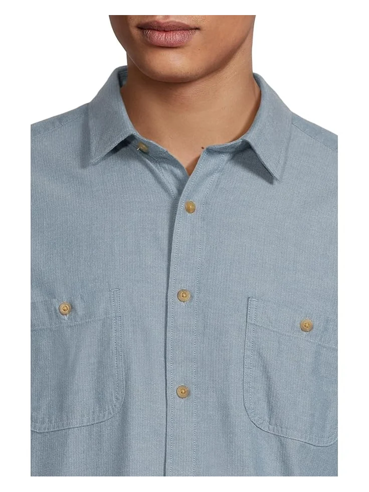 Мужская фланелевая рубашка UNTUCKit Long Sleeve Hemsworth — изображение 4 из 5, синий