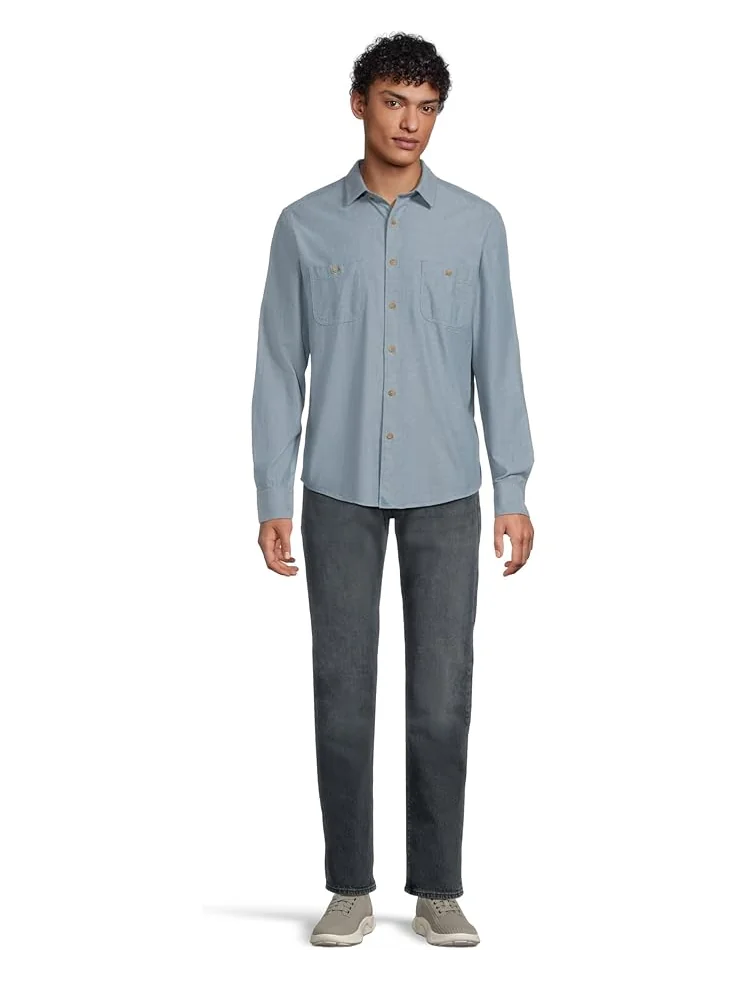 Мужская фланелевая рубашка UNTUCKit Long Sleeve Hemsworth — изображение 5 из 5, синий