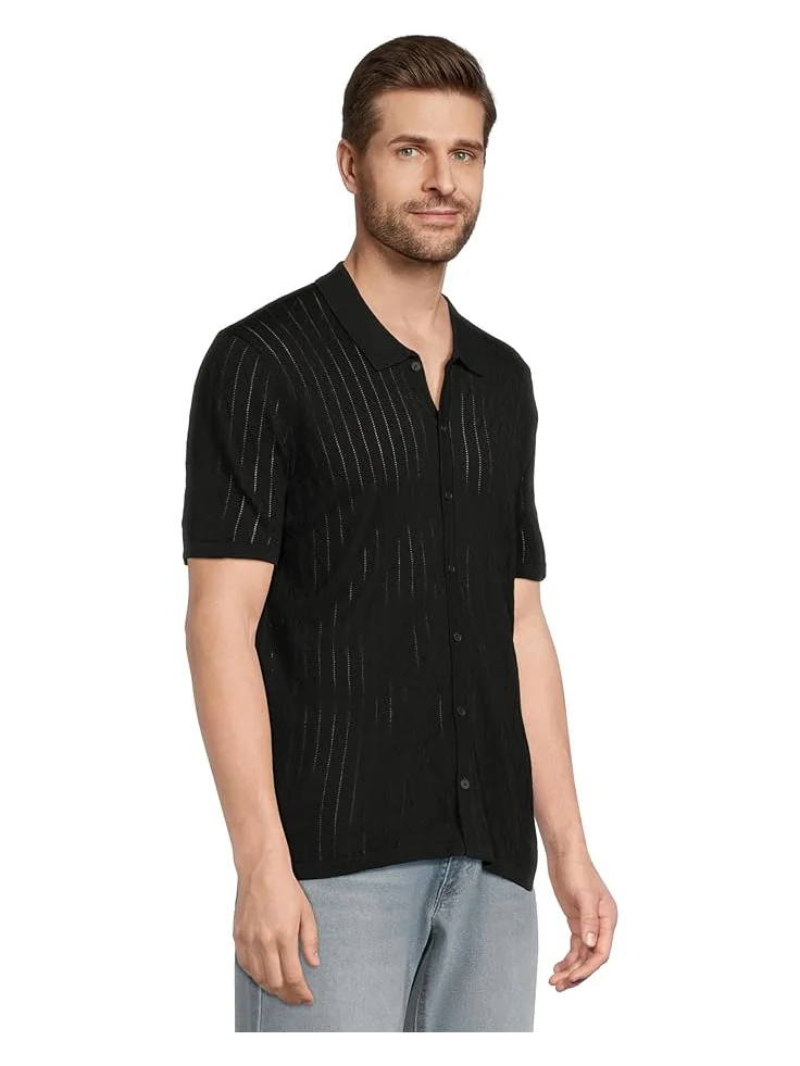 Мужская рубашка John Varvatos Moore Y2525F25 — изображение 2 из 5, черный