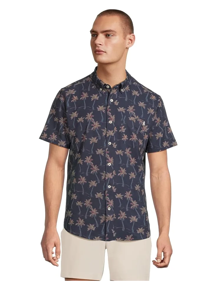 Мужская рубашка Chubbies The Brushstroke Palms (Performance Friday Shirt) — изображение 1 из 5, темно-синий
