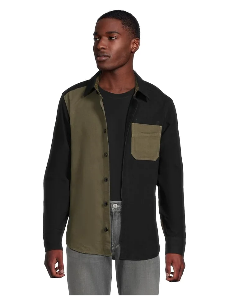 Мужская рубашка L.L.Bean Signature 1933 Chamois Cloth Long-Sleeve Mixed Media Regular