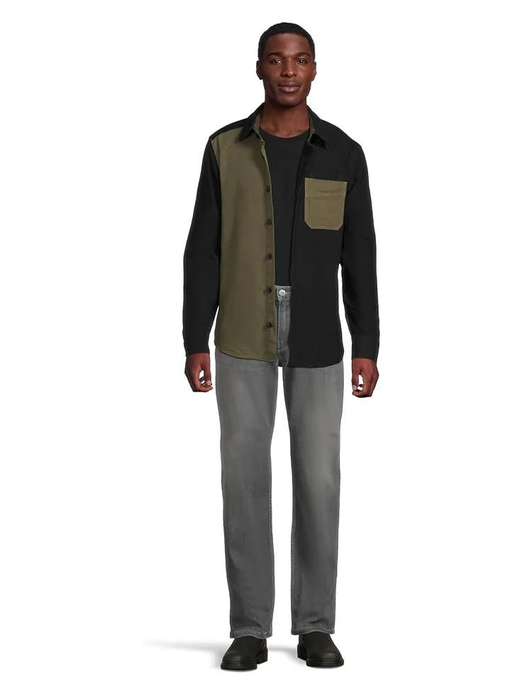 Мужская рубашка L.L.Bean Signature 1933 Chamois Cloth Long-Sleeve Mixed Media Regular — изображение 5 из 5, черный