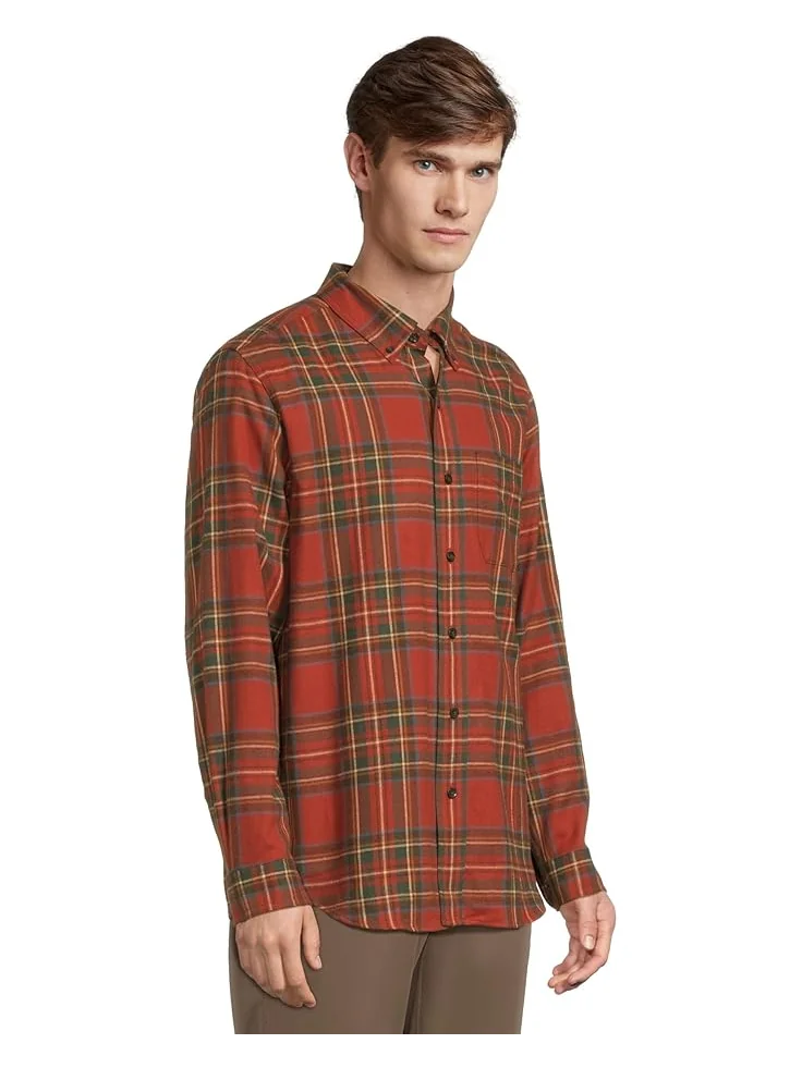 Мужская рубашка L.L.Bean Scotch Plaid Flannel Traditional Fit — изображение 2 из 5, серый